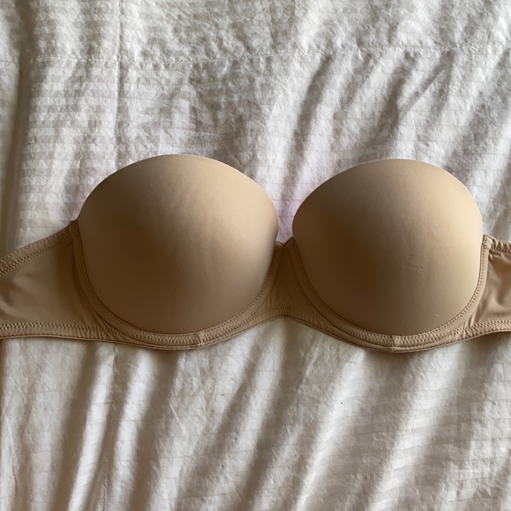 PINK strapless push-up bra